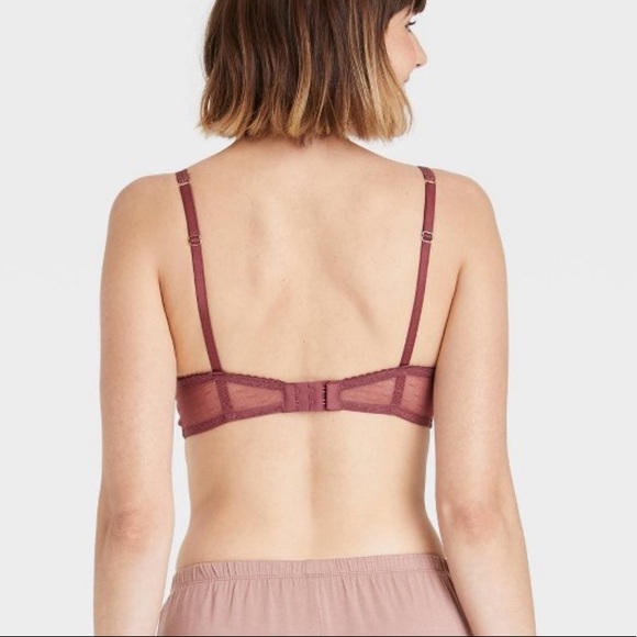 Auden balconette bra Rubine mauve- 36C - underwire bralette - Picture 3 of 10